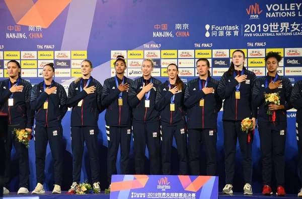 चीन FIVB वोल्टेज नेशन लेग फाइनल महिला नानजिंग 2019 — स्टॉक फ़ोटो, इमेज