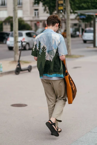 Frankrijk Parijs Fashion week mannen lente/zomer 2020 Street snap — Stockfoto