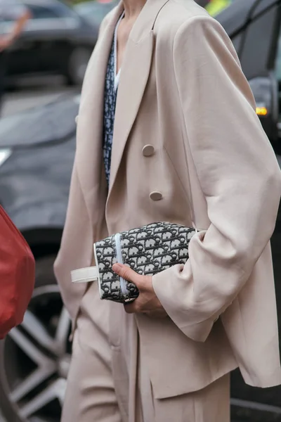 FRANCE PARIS FASHION WEEK MEN'S SPRING/SUMMER 2020 STREET SNAP — Stock Photo, Image