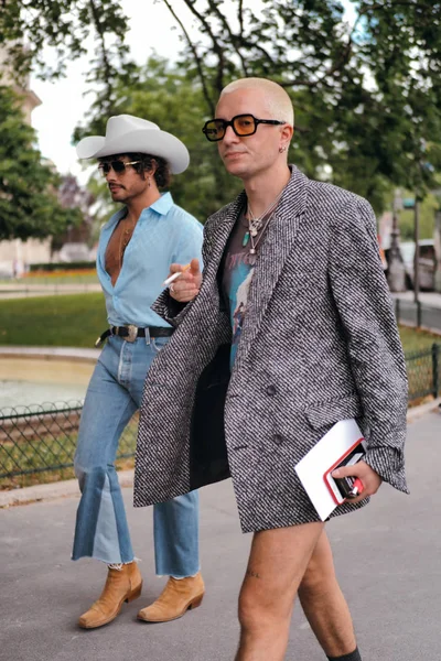 フランス パリ ファッションウィーク メンズ 春夏 2020 ストリート スナップ — ストック写真