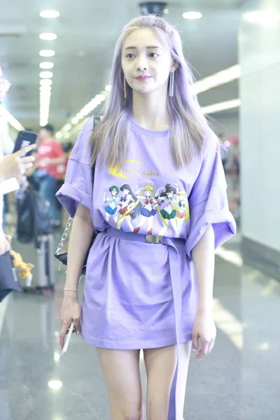 CHINA BEIJING AIRPORT PINKY ZHOU JIEQIONG — Fotografie, imagine de stoc