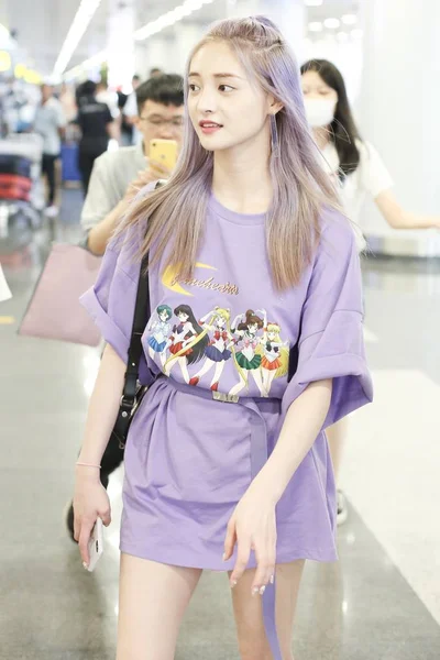 CHINA BEIJING AIRPORT PINKY ZHOU JIEQIONG — Stock Photo, Image