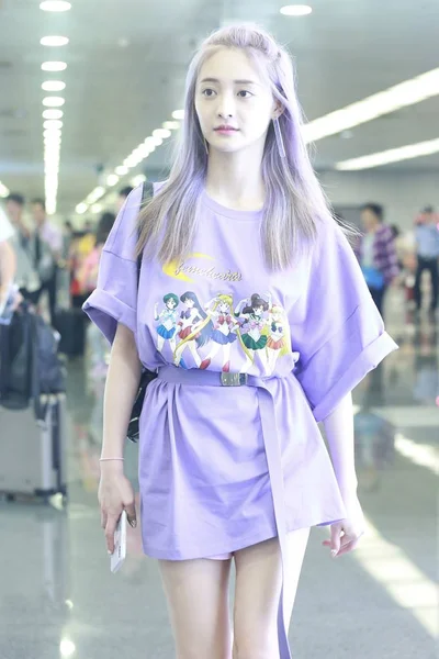 CHINA BEIJING AIRPORT PINKY ZHOU JIEQIONG — Stock Photo, Image