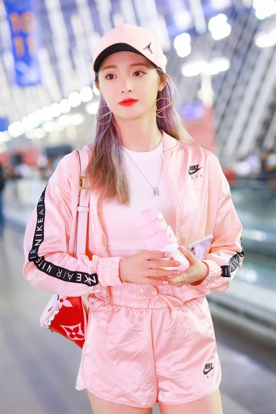 Kína Shanghai repülőtér Pinky Zhou Jieqiong — Stock Fotó