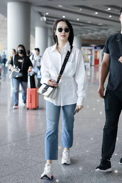 Kína Peking repülőtér Victoria Song Qian — Stock Fotó