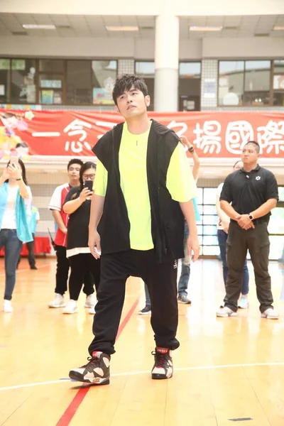 Taiwanese Singer Actor Jay Chou Attends Public Service Event Taipei — Stock Photo, Image