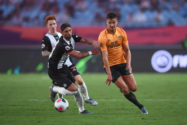 Belgisk Fotbollsspelare Leander Dendoncker Höger Wolverhampton Wanderers Engelska Ligan Champions — Stockfoto