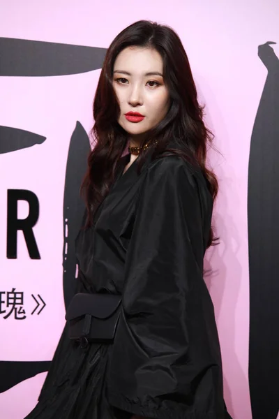Южнокорейская Певица Сун Известная Сун Позирует Красной Дорожке Выставки Miss — стоковое фото