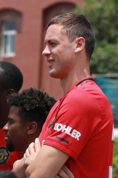 Serbski Piłkarz Nemanja Matic Manchester United Premier League Bierze Udział — Zdjęcie stockowe