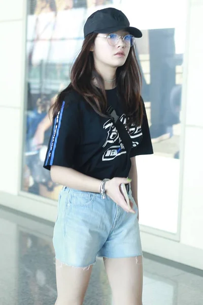 Kina Beijing Airport Jelly Lin Yun — Stockfoto