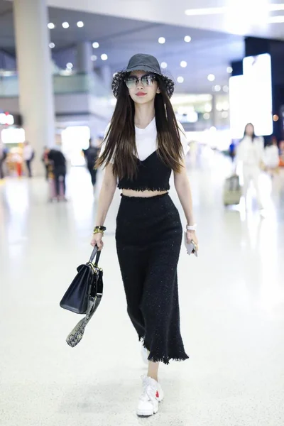 China Shanghai luchthaven Angelababy — Stockfoto