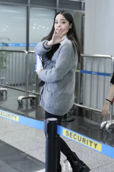 China Beijing Flughafen ouyang nana — Stockfoto