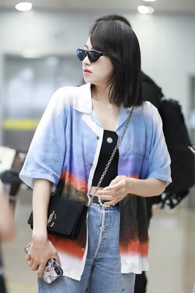 Kina Peking flygplats Victoria Song Qian — Stockfoto