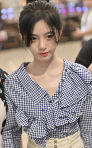 Çinli Aktris Jingyi Şanghay Hongqiao Uluslararası Havaalanı Eylül 2019 Gelmeden — Stok fotoğraf