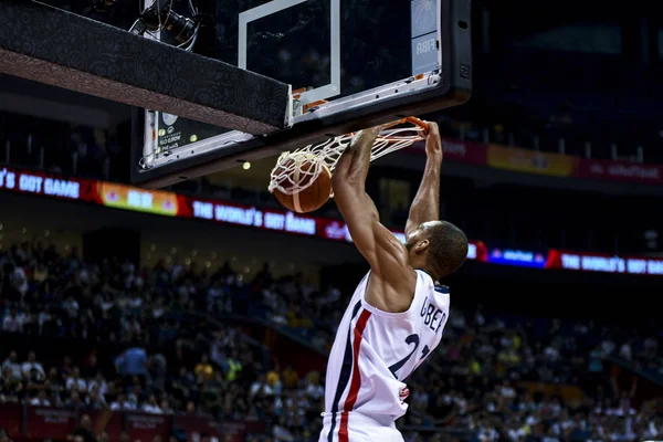 Französischer Professioneller Basketballspieler Für Den Utah Jazz Des Nationalen Basketballverbandes — Stockfoto