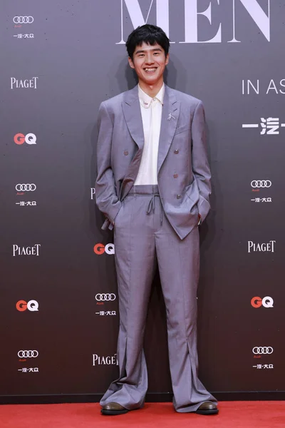 Chinese Actor Liu Haoran Arrives Red Carpet 2019 Men Year — Fotografia de Stock