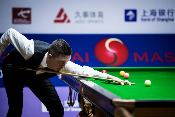 Kyren Wilson England Játszik Lövés Xiao Guodong Kína Második Forduló — Stock Fotó