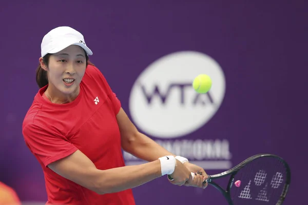 Chinese Professional Tennis Player Xun Fangying Plays Czech Professional Tennis — Stock Photo, Image