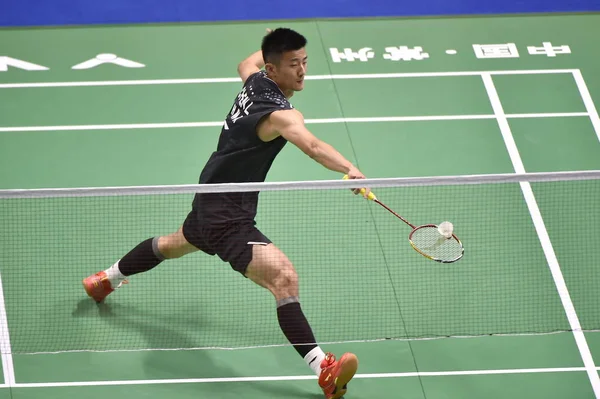 Chinese Professional Badminton Player Chen Long Competes Malaysian Professional Badminton — ストック写真