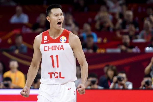 Jianlian China Grita Después Anotar Durante Competición Partidos Grupo Contra —  Fotos de Stock