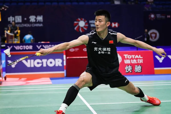 Chinese Professional Badminton Player Chen Long Competes Malaysian Professional Badminton — ストック写真