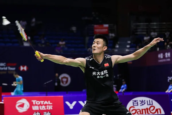 Chinese Professional Badminton Player Chen Long Competes Malaysian Professional Badminton — ストック写真