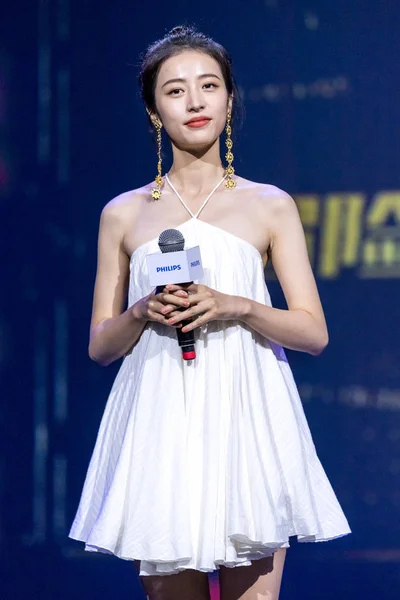 中国女演员周玉通出席了2019年9月17日在中国上海举行的飞利浦80周年庆祝活动 — 图库照片