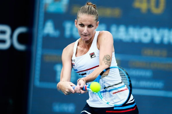 Die Tschechische Tennisprofi Karolina Pliskova Spielt September 2019 Halbfinale Des — Stockfoto