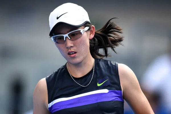 Tennista Cinese Zheng Saisai Gioca Contro Tennista Italiano Jasmine Paolini — Foto Stock