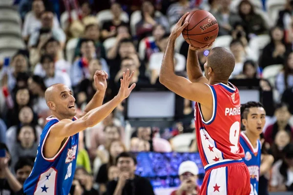 Arjantinli Profesyonel Basketbolcu Manu Ginobili Solda Çin Eylül 2019 Tarihinde — Stok fotoğraf