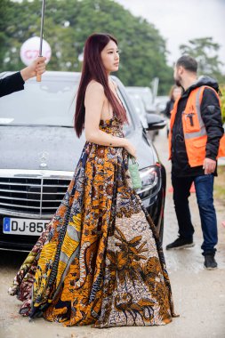 South Korean singer and actress Bae Suzy, better known by the mononym Suzy, attends the Christian Dior Womenswear Spring/Summer 2020 show during the Paris Fashion Week in Paris, France, 24 September 2019. clipart