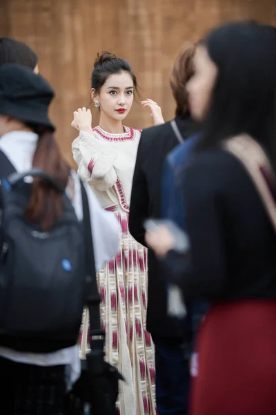 Hong Kong Actress Angelababy Attends Christian Dior Womenswear Spring Summer — Stock Photo, Image