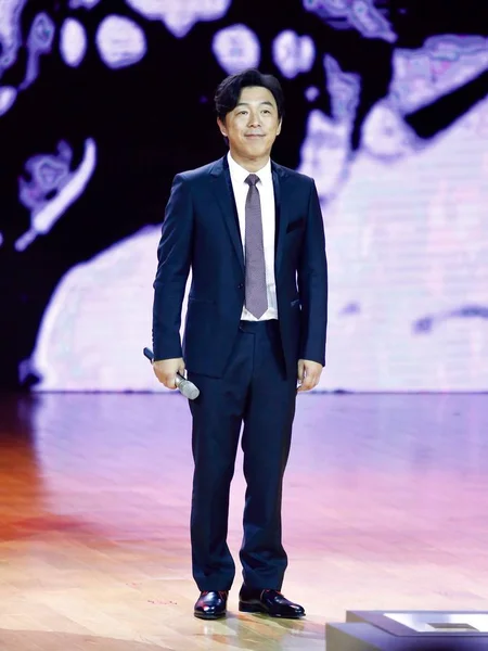 Chinese Actor Huang Attends Premiere Movie People Country Which Produced — ストック写真