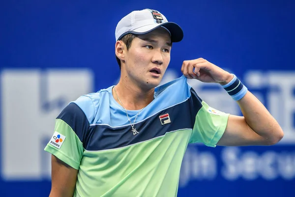 한국의 테니스 선수권 2019 에서열리는 프랑스 테니스 루카스푸유 2019 응우옌 — 스톡 사진