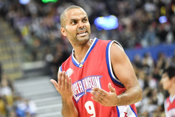 Fransız Amerikalı Profesyonel Basketbolcu Tony Parker Çin Deki Super Penguen — Stok fotoğraf