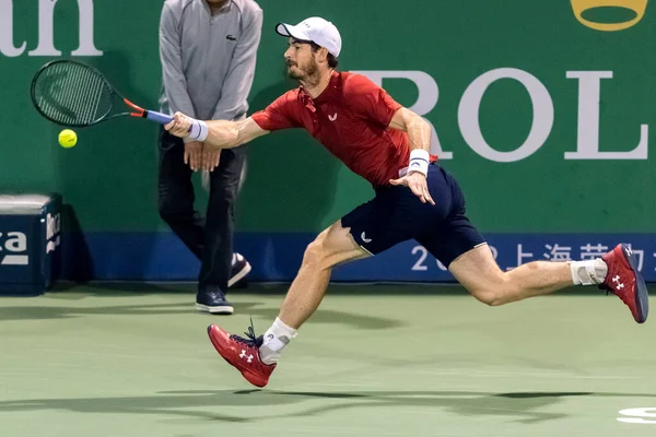 Tennista Professionista Britannico Andrew Murray Gareggia Contro Tennista Italiano Fabio — Foto Stock