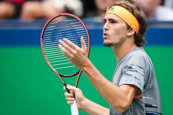 Der Deutsche Tennisprofi Alexander Zverev Tritt Der Zweiten Runde Des — Stockfoto