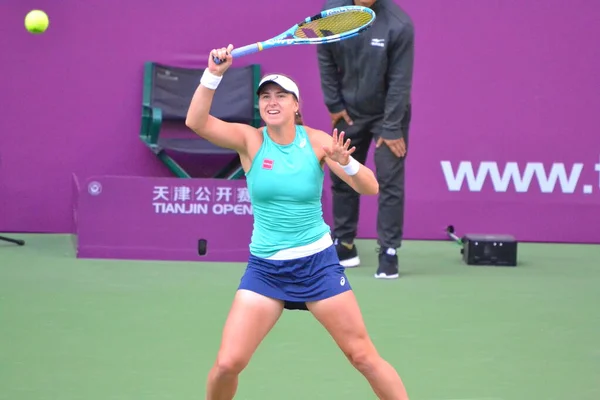 Sveçli Profesyonel Tenisçi Rebecca Peterson Tianjin Open 2019 Ilk Turunda — Stok fotoğraf