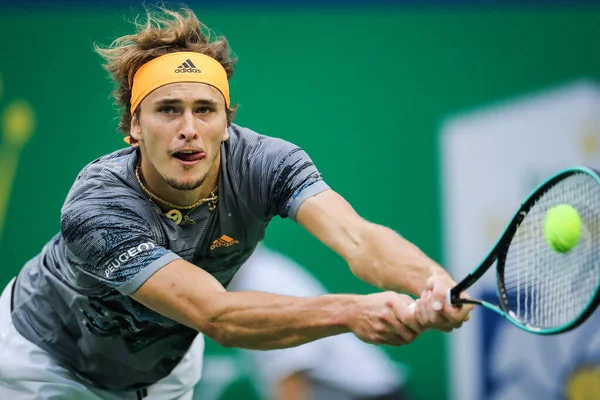 Der Deutsche Tennisprofi Alexander Zverev Tritt Der Zweiten Runde Des — Stockfoto