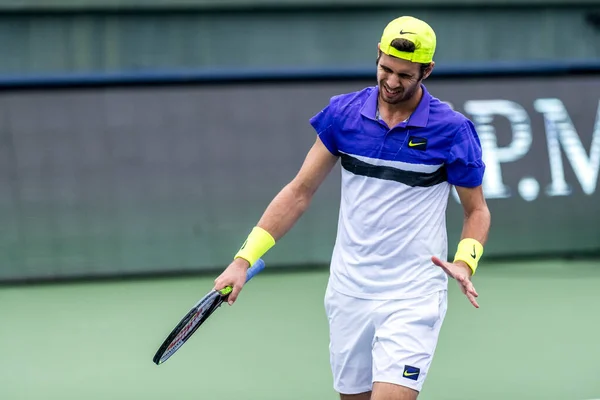 2018 Russian Professional Tennis Player Karen Khachanov Competes American Professional — 스톡 사진