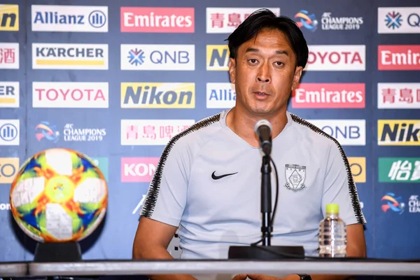 Tsuyoshi Otsuki Pelatih Urawa Red Diamonds Berbicara Konferensi Pers Sebelum — Stok Foto