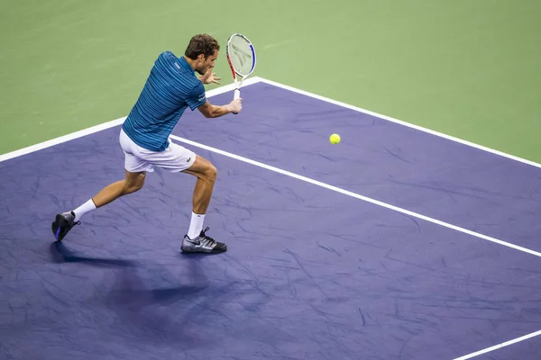 Daniil Medvedev Russia Gets Ball Alexander Zverev Germany 2019 Rolex — Stock Photo, Image