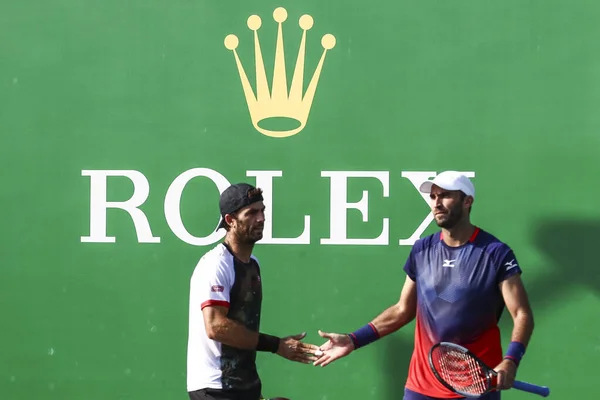 Jean Julien Rojer Van Nederland Horia Tecau Van Roemenië Nemen — Stockfoto