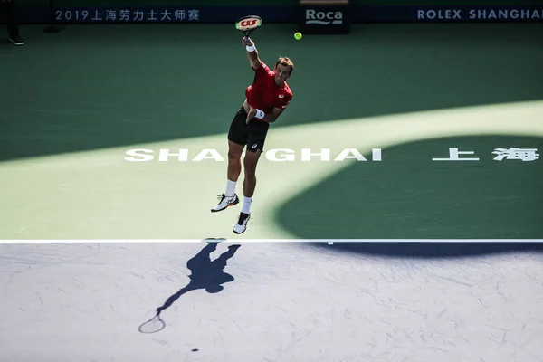 Canadian Professional Tennis Player Vasek Pospisil Competes Russian Professional Tennis — ストック写真