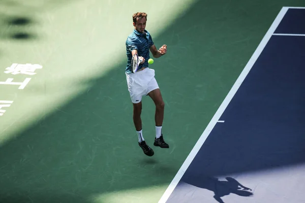 Rus Profesyonel Tenisçi Daniil Medvedev 2019 Rolex Şangay Masters Üçüncü — Stok fotoğraf