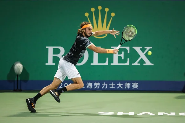 Greek Professional Tennis Player Stefanos Tsitsipas Competes Polish Professional Tennis — ストック写真