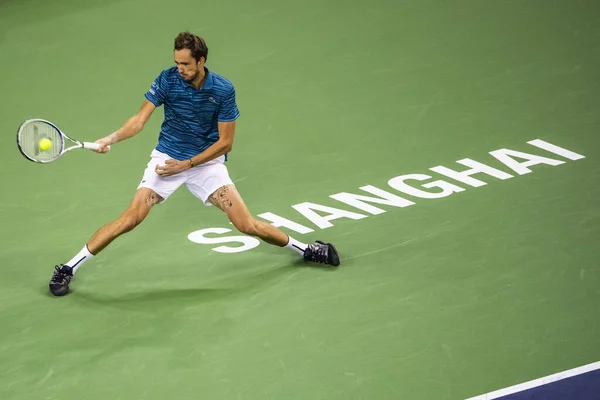 Daniil Medvedev Russia Gets Ball Alexander Zverev Germany 2019 Rolex — Stock Photo, Image