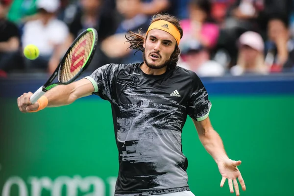 Greek Professional Tennis Player Stefanos Tsitsipas Competes Serbian Professional Tennis — Stock Photo, Image