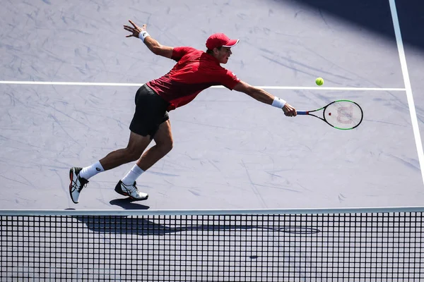 Canadian Professional Tennis Player Vasek Pospisil Competes Russian Professional Tennis — ストック写真