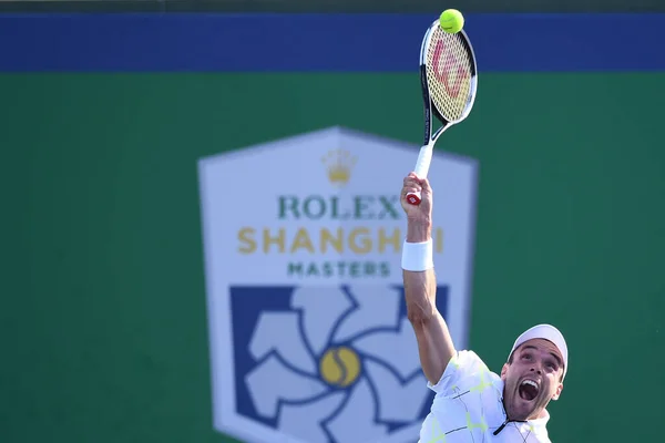 Spanish Professional Tennis Player Roberto Bautista Agut Competes Italian Professional — ストック写真